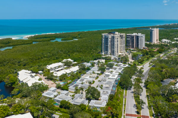 Pelican Bay Park Shore Naples Aerial Stock Photography-11