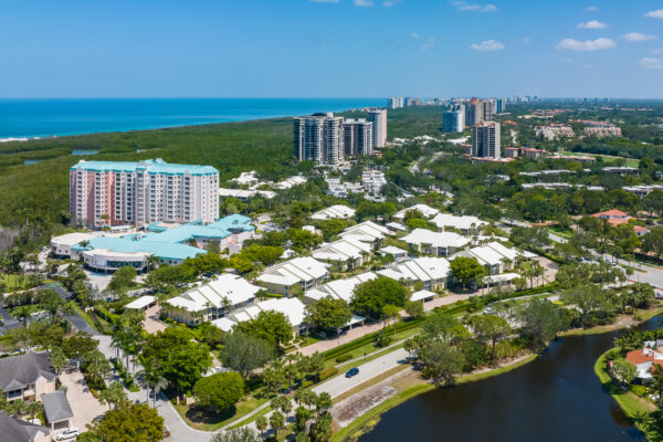 Pelican Bay Park Shore Naples Aerial Stock Photography-5