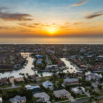 Marco Island Sunset Aerial Stock Photography