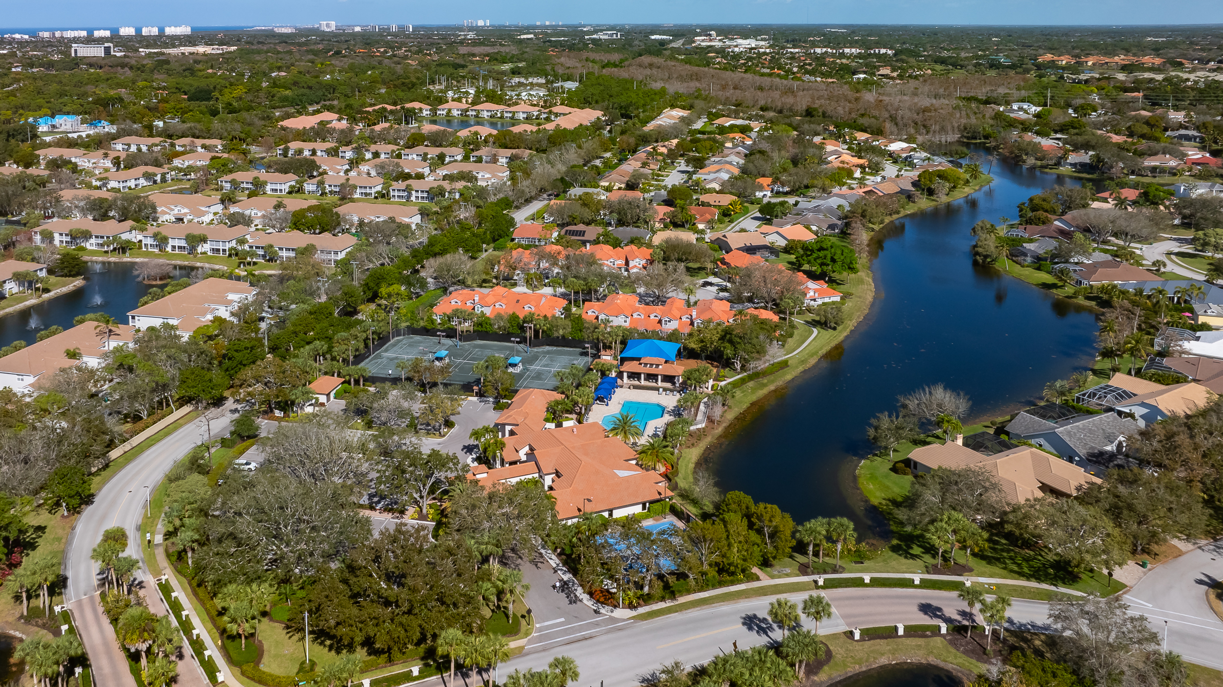 Monteray Clubhouse Naples Aerial Stock Photography