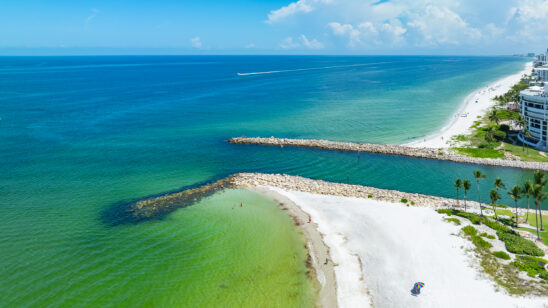 Doctors Pass Moorings Beach Naples Aerial Stock Photography-2