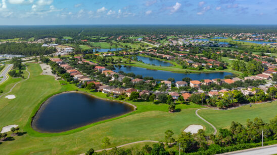 Valencia Golf Naples Aerial Stock Photography