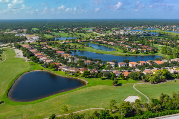 Valencia Golf Naples Aerial Stock Photography
