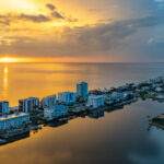 Vanderbilt Beach Sunset Naples Aerial Stock Photography