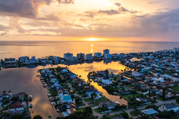 Vanderbilt Beach Sunset Naples Aerial Stock Photography-2