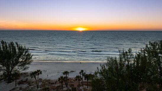 Moorings Beach Sunset Naples Aerial Stock Photography-2