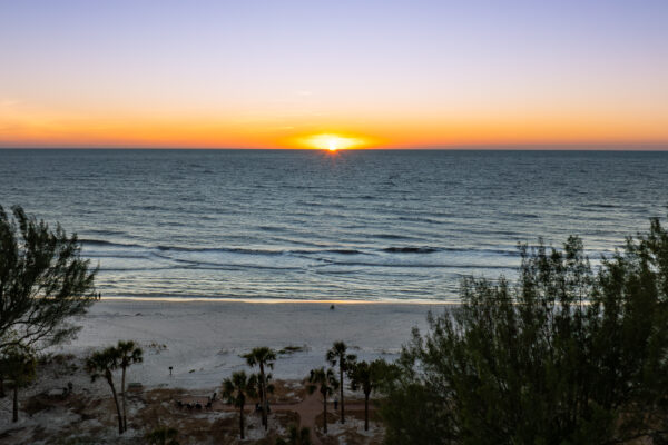 Moorings Beach Sunset Naples Aerial Stock Photography-2