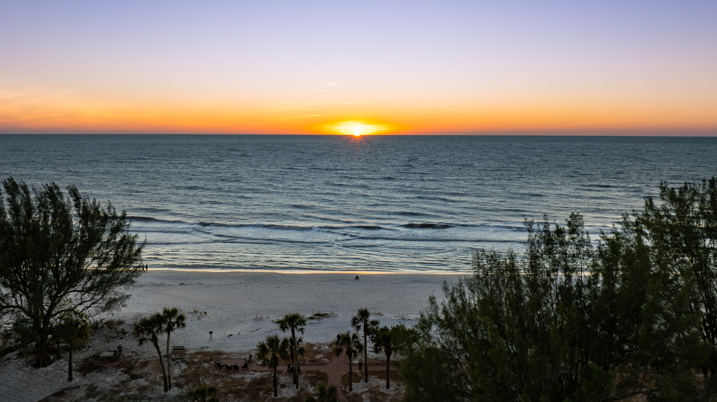 Moorings Beach Sunset Naples Aerial Stock Photography-2
