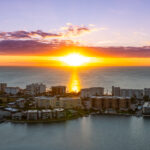 Park Shore Sunset Naples Aerial Stock Photography