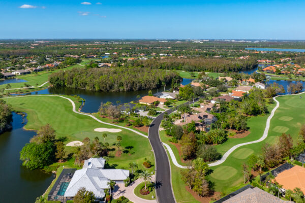 Wildcat Run Golf Estero Aerial Stock Photography