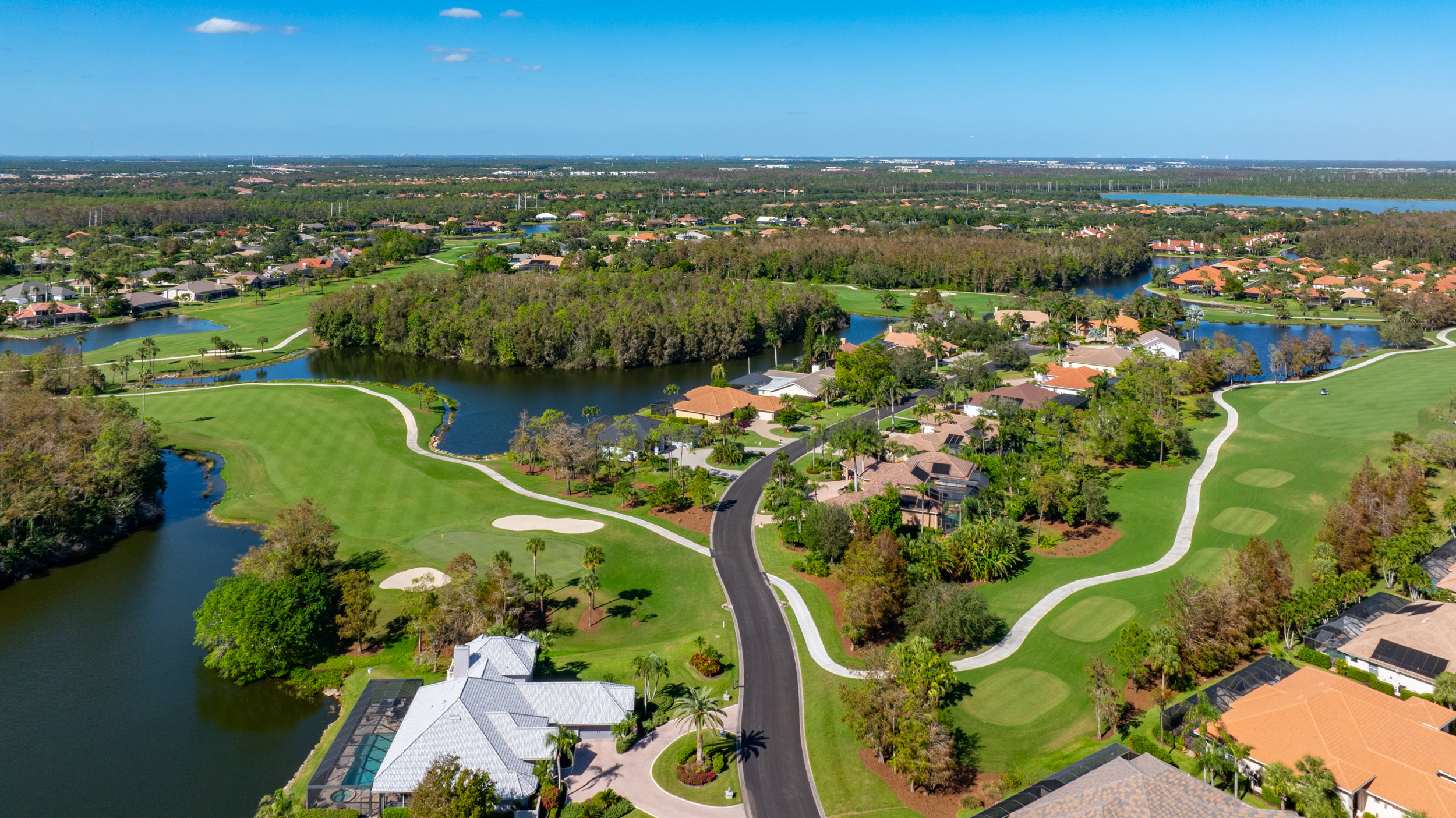 Wildcat Run Golf Estero Aerial Stock Photography