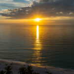 Naples Sunset Aerial Stock Photography