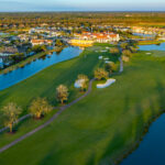 Talis Park Twilight Naples Aerial Stock Photography_