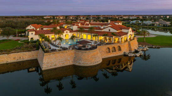 Talis Park Twilight Naples Aerial Stock Photography_-7