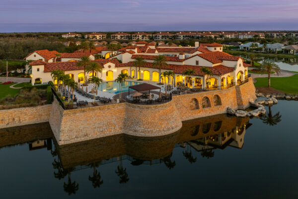 Talis Park Twilight Naples Aerial Stock Photography_-7