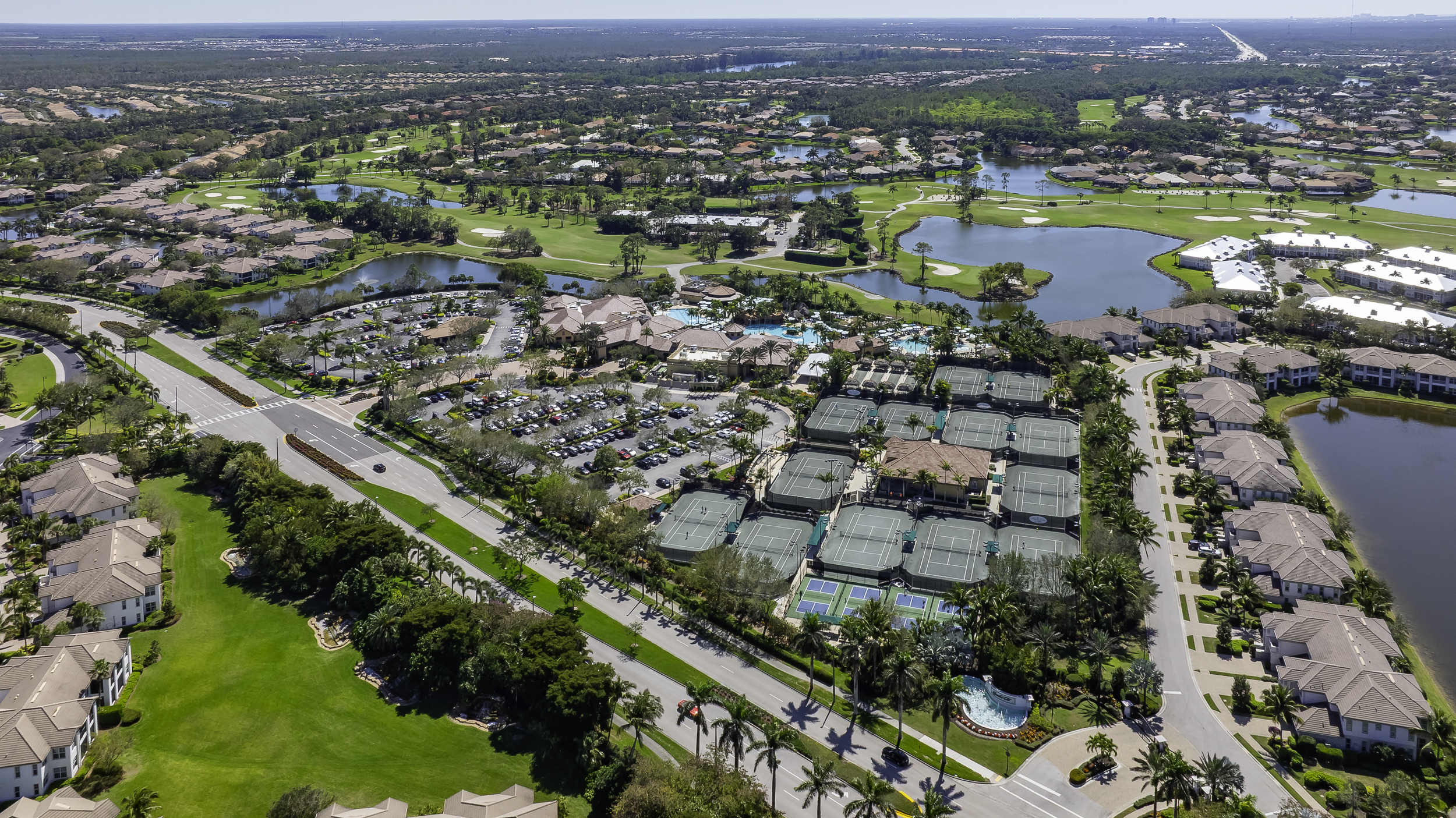 Lely Golf and Tennis Country Players Club Naples Aerial Stock Photography-4