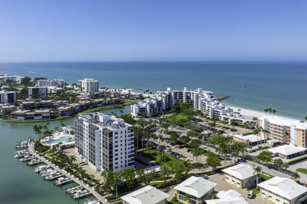 Admiralty Point Doctors Pass Naples Aerial Stock Photography