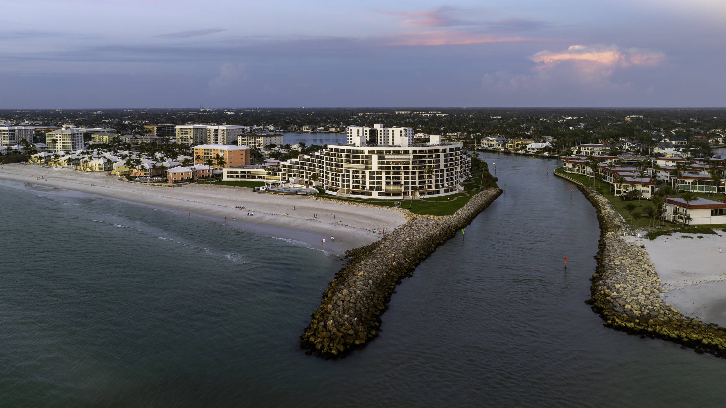 Admiralty Point Doctors Pass Naples Aerial Stock Photography-7