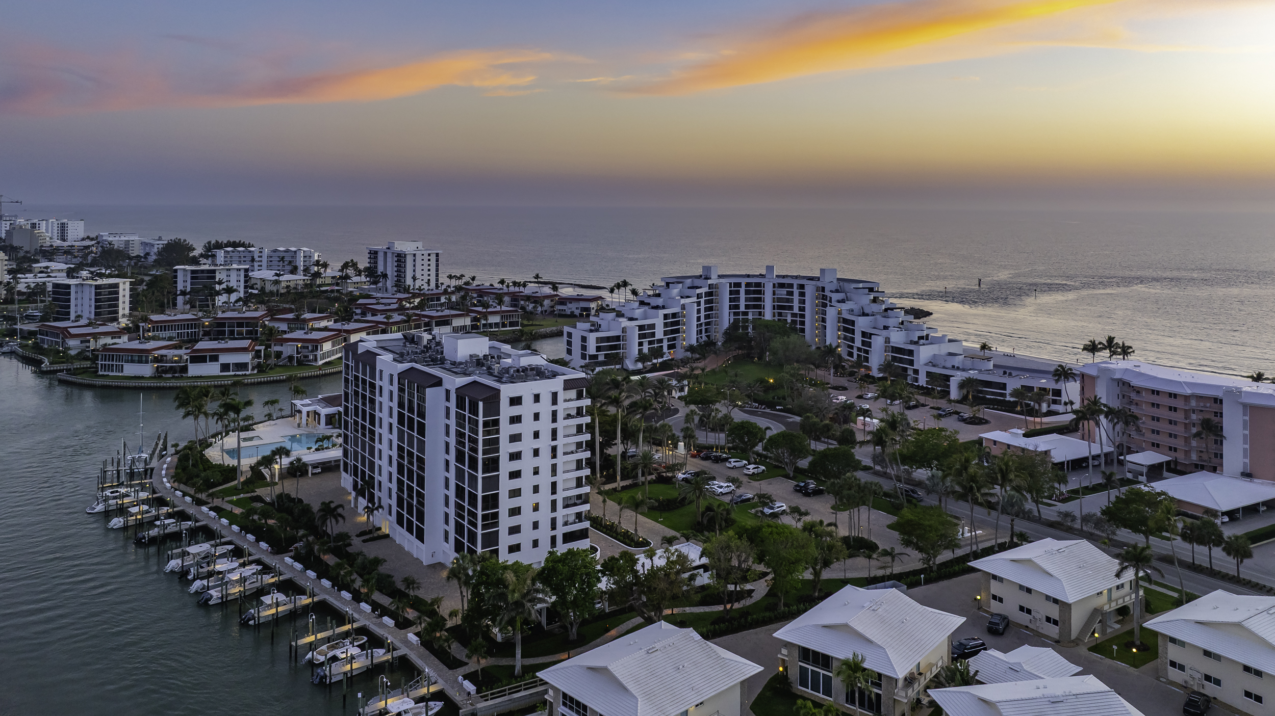 Admiralty Point Doctors Pass Naples Aerial Stock Photography-9
