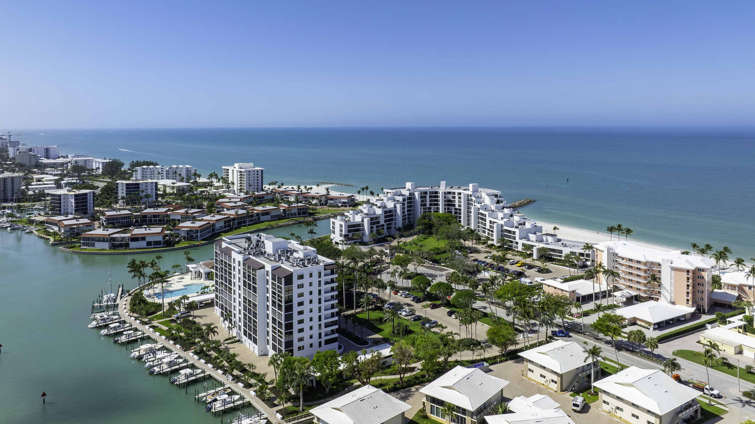 Admiralty Point Doctors Pass Naples Aerial Stock Photography