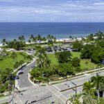 Lowdermilk Park Beach Naples Aerial Stock Photography