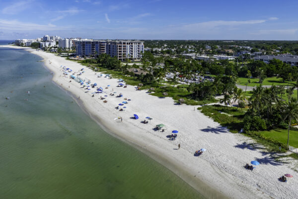 Lowdermilk Park Beach Naples Aerial Stock Photography-4