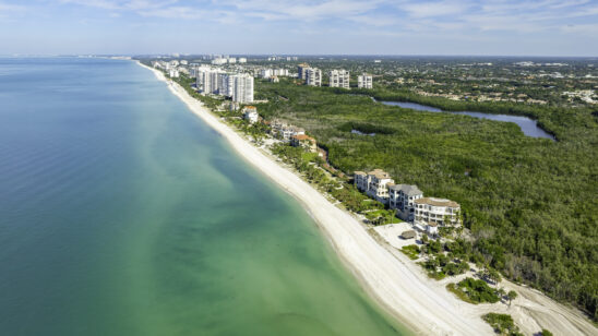 Bay Colony Pelican Bay Beach Naples Aerial Stock Photography-2