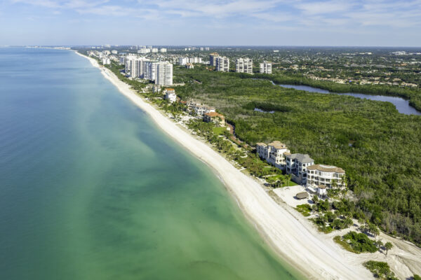 Bay Colony Pelican Bay Beach Naples Aerial Stock Photography-2