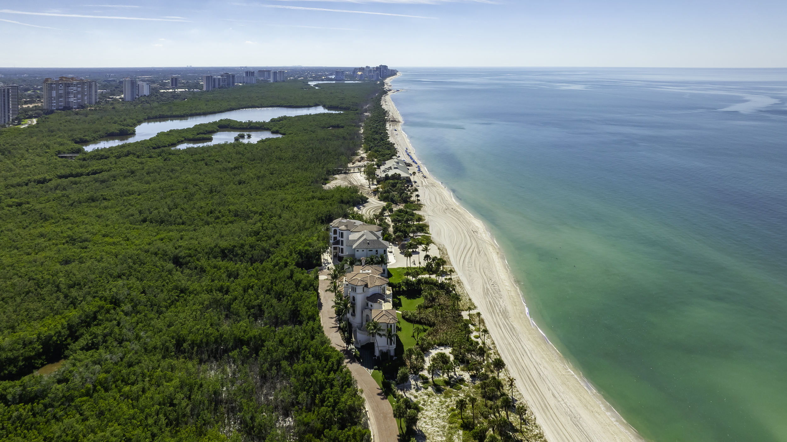 Bay Colony Pelican Bay Beach Naples Aerial Stock Photography-3