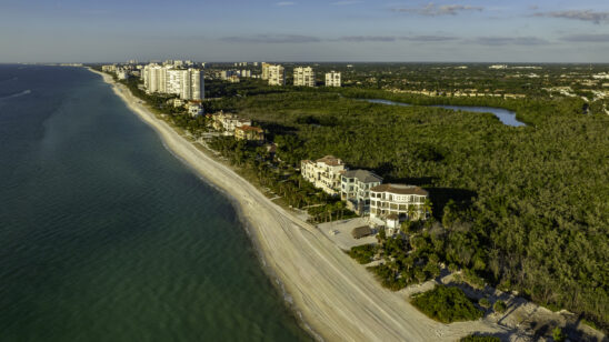 Bay Colony Pelican Bay Beach Naples Aerial Stock Photography-4