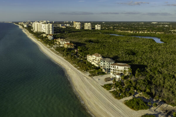 Bay Colony Pelican Bay Beach Naples Aerial Stock Photography-4