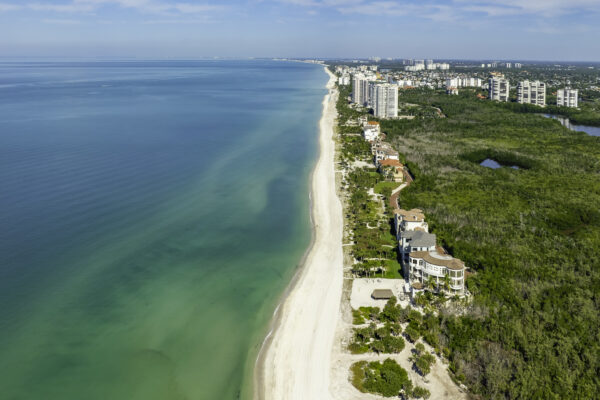 Bay Colony Pelican Bay Beach Naples Aerial Stock Photography