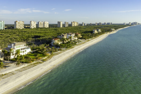 Bay Colony Pelican Bay Beach Naples Aerial Stock Photography-7