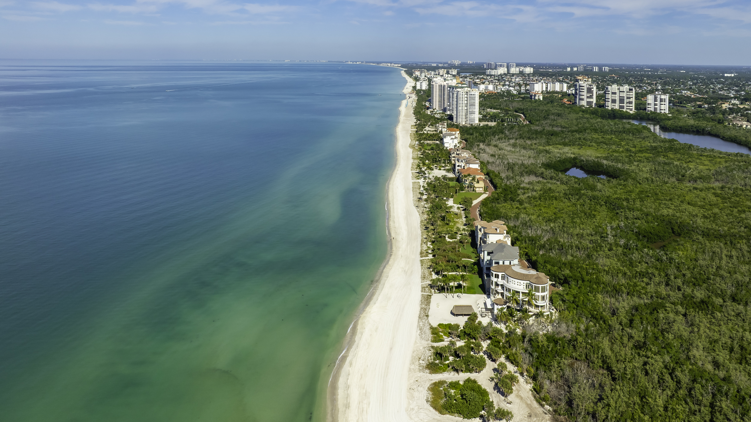 Bay Colony Pelican Bay Beach Naples Aerial Stock Photography