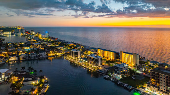Vanderbilt Beach Conners Night Naples Aerial Stock Photography-3