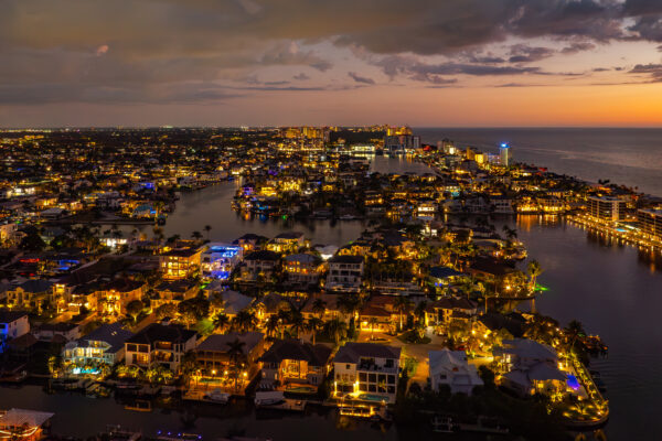 Vanderbilt Beach Conners Night Naples Aerial Stock Photography-5