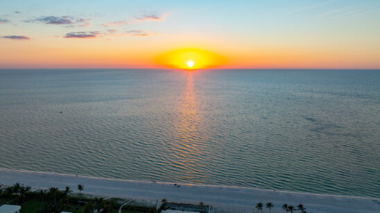 Vanderbilt Beach Conners Sunset Naples Aerial Stock Photography