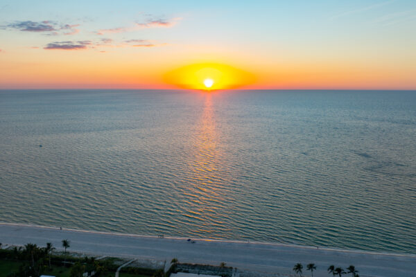Vanderbilt Beach Conners Sunset Naples Aerial Stock Photography