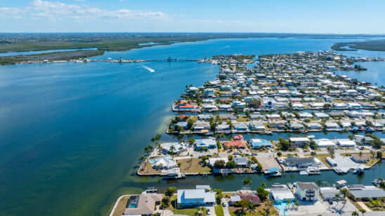 Matlacha Pine Island aerial Stock Photography