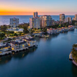 Park Shore Venetian Night Naples Aerial Stock Photography-2