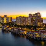 Park Shore Venetian Night Naples Aerial Stock Photography-4