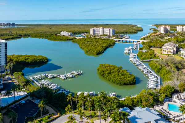 Wiggins Pass Tarpon Naples Aerial Stock Photography-3
