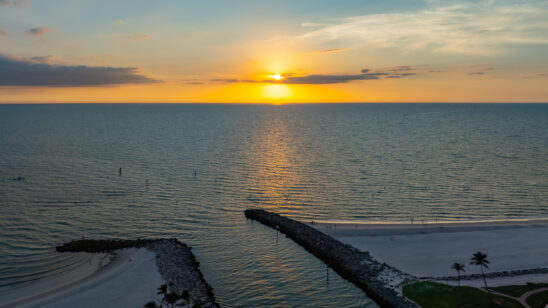 The Moorings Sunset Naples Florida Aerial Stock Photography-2