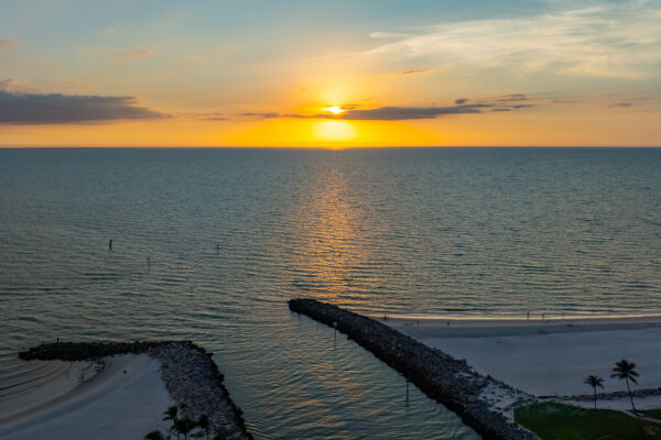 The Moorings Sunset Naples Florida Aerial Stock Photography-2