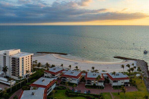 The Moorings Sunset Naples Florida Aerial Stock Photography