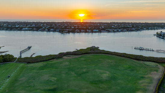 Windstar Naples Bay Sunset Aerial Stock Photography