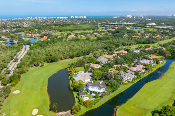 Bay Colony Golf Pelican Marsh Naples Aerial Stock Photography