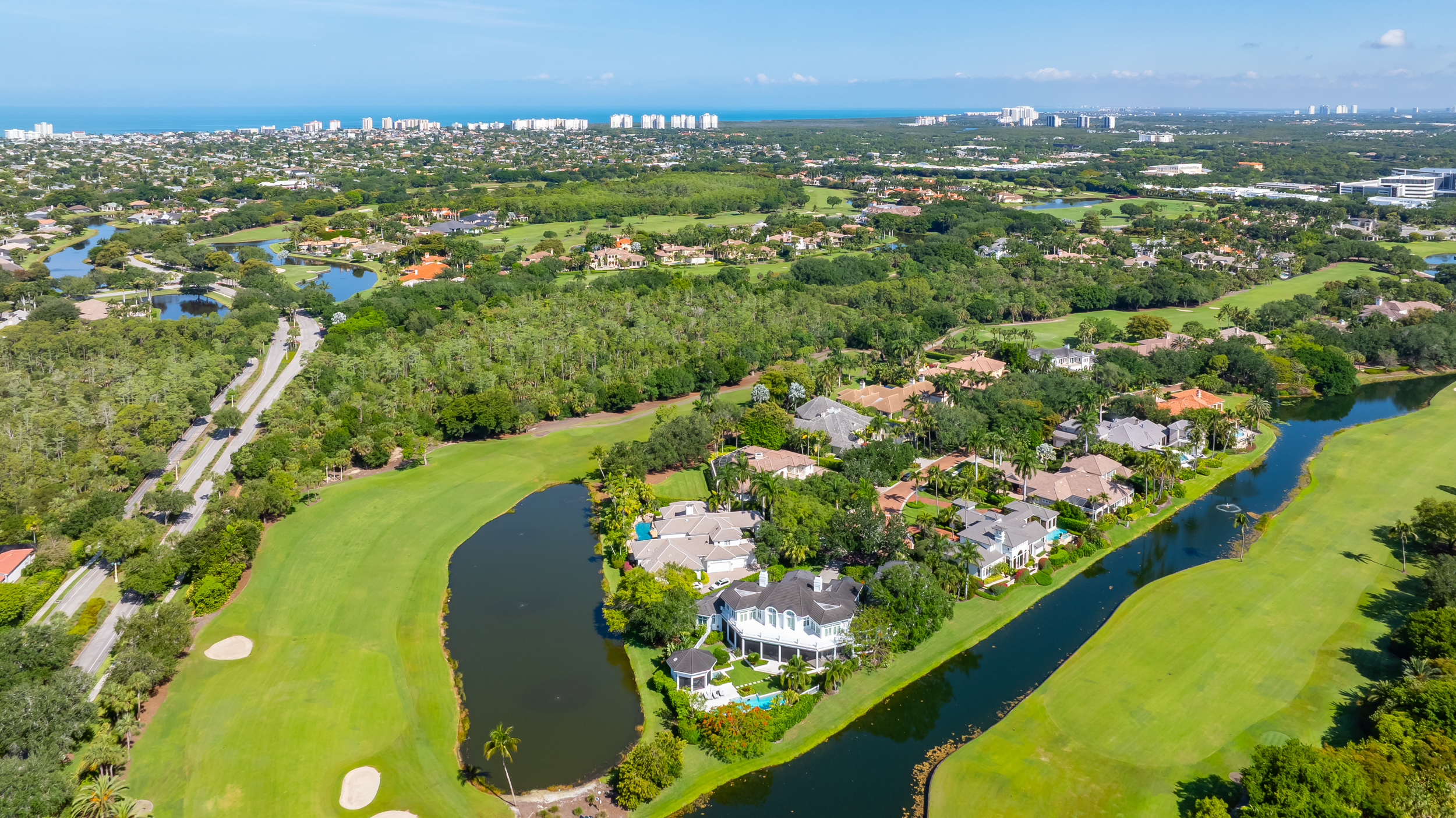 Bay Colony Golf Pelican Marsh Naples Aerial Stock Photography