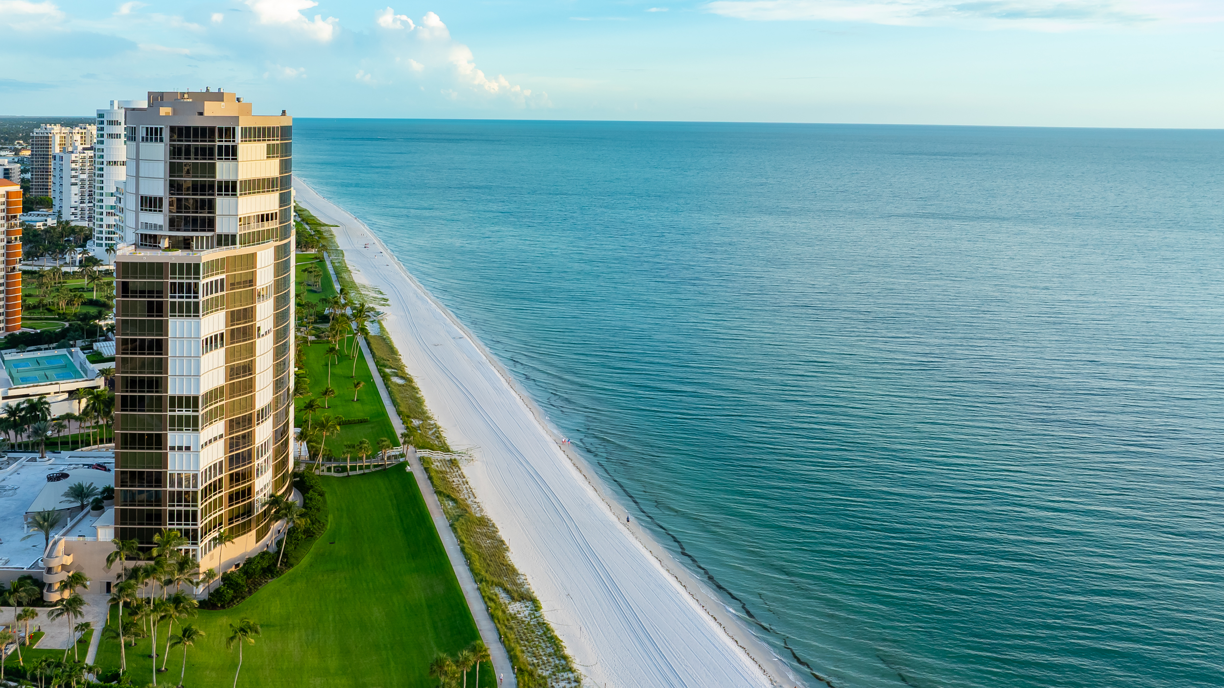 Park Shore Beach Naples Aerial Stock Photography