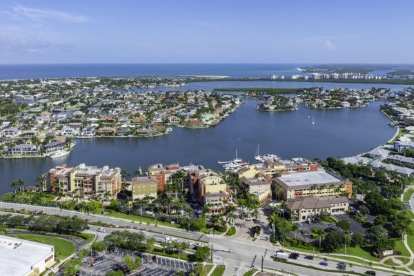 Esplanade Marco Island Aerial Stock Photography